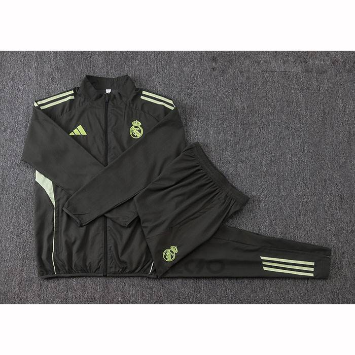 Tuta da Track di Giacca a Vento Real Madrid 2025-2026 Grigio Verde